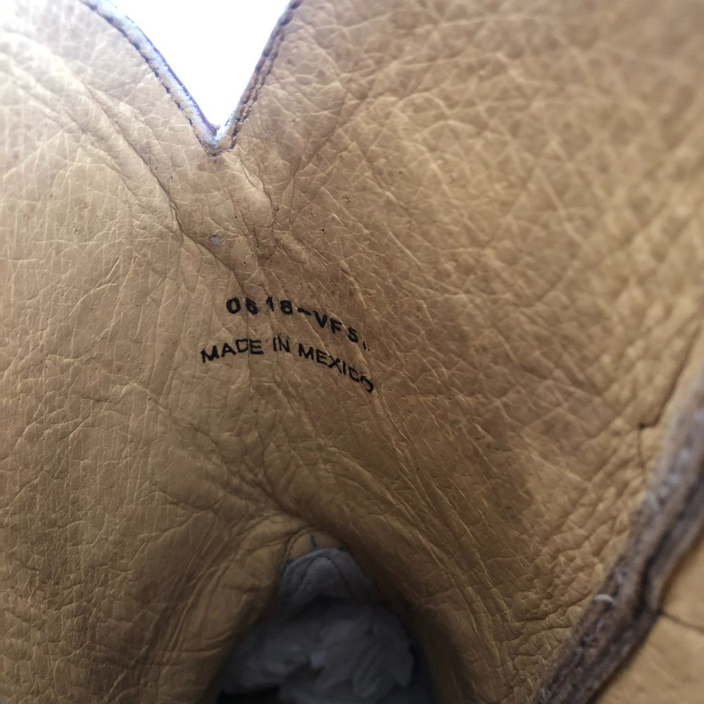 SOLD ❌Nocona Square Toe Cowgirl Boots Rattlesnake Embossed Tan Leather Size 7.5B - Picture 5 of 12